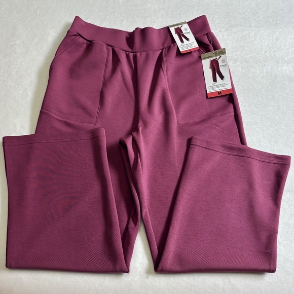 Mondetta Ladies' Wide Leg Pants, Pull-On, Pink/Raspberry Coulis, Medium NWT - Picture 10 of 14